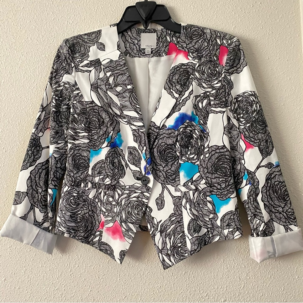 *NWOT* Halogen multi-color floral blazer